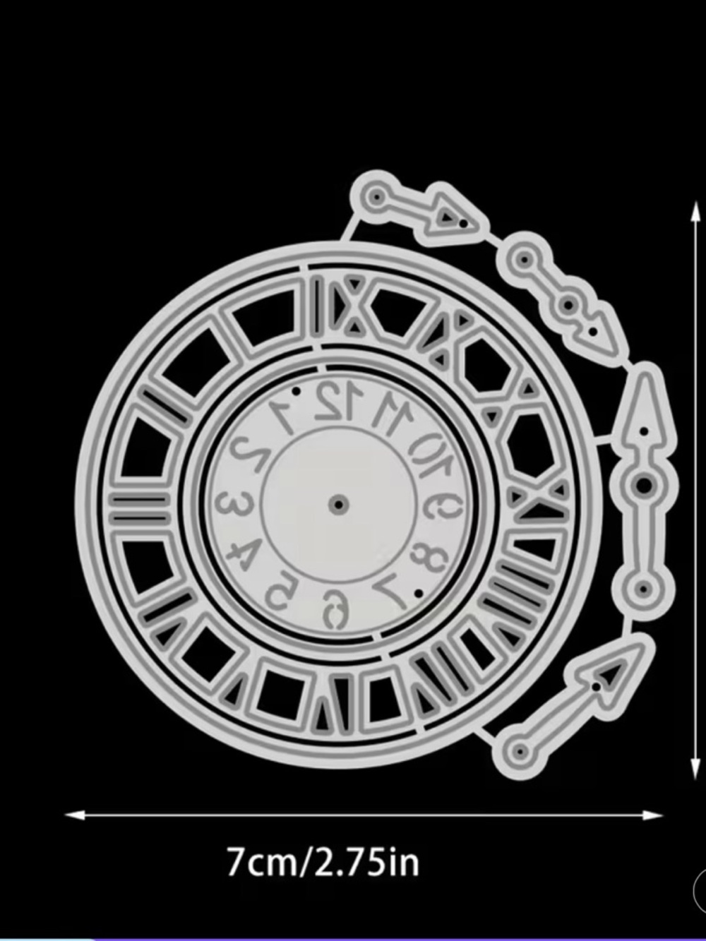 Metal Clock Face Die-Cut Set for Home, Office & Crafts - Picture 3 of 3